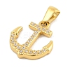 Ion Plating(IP) 304 Stainless Steel Micro Pave Cubic Zirconia Pendants STAS-D112-03G-10-2