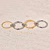 Twist 304 Stainless Steel Finger Rings for Women WG52099-01-2