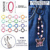 32Pcs 16 Colors Spray Painted Iron Split Key Rings IFIN-TA0001-56-3