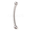 Non-Tarnish 304 Stainless Steel Curved Tube Beads STAS-M061-04P-1