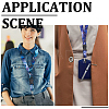 2Pcs 2 Style Polyester Ribbon Card Holder Lanyard DIY-GF0008-31-5