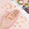 24Pcs Brass Clip-on Earring Converters Findings KK-SP0001-16G-3
