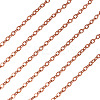 Brass Coated Iron Flat Cable Chains CH-TAC0007-02R-3