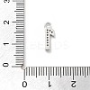 Brass Micro Pave Clear Cubic Zirconia Pendants ZIRC-I067-02B-3