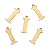 Ion Plating(IP) 304 Stainless Steel Alphabet Charms STAS-H122-I-G-2