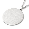 Non-Tarnish 304 Stainlessa Steel Curb Chain Pendant Necklaces LS-NJEW-H034-07P-1