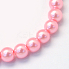 Baking Painted Pearlized Glass Pearl Round Bead Strands X-HY-Q003-4mm-53-2