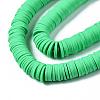Flat Round Handmade Polymer Clay Beads CLAY-R067-12mm-06-4