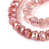 Anti-Tarnish Electroplate Glass Imitation Jade Beads Strands EGLA-T029-6mm-13G-3