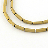 Tube Electroplate Non-magnetic Synthetic Hematite Bead Strands G-S203-22F-1