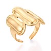 Adjustable Ion Plating(IP) 304 Stainless Steel Cuff Rings for Women RJEW-N052-10G-1