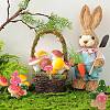 4 Sets 2 Colors Mini Mushroom Wood Display Ornaments AJEW-CP0005-44-5