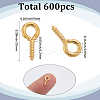 600Pcs Iron Screw Eye Pin Peg Bails IFIN-SC0001-91-2