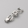 Extender Clasps Brass Cubic Zirconia Fold Over Extension Clasps Golden and Platinum Watch Band Extension Clasps  KK-WH20004-02A-P-2