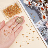 100Pcs Brass Teardrop Stud Earring Findings DIY-GO0001-15-4