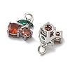 Brass Micro Pave Cubic Zirconia Pendants KK-U060-16P-2
