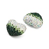 Gradient Color Heart Shaped Polymer Clay Rhinestone Beads CLAY-NH0002-03B-2