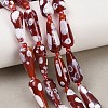 Natural Fire Crackle Agate Beads Strands G-K393-F01-8x20-1