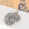Ring with Tree Alloy Rhinestone European Dangle Charms MPDL-M052-02-3
