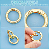 Rack Plating Brass Spring Gate Rings KK-UN0003-05A-4