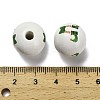 St. Patrick's Day Series Printed Schima Wood European Beads WOOD-V002-01D-3