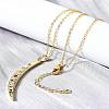 Brass Micro Pave Colorful Cubic Zirconia Moon Pendant Necklaces for Women NJEW-D311-02A-G-3