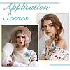 6Pcs Flower Cloth Brooches for Backpack Clothes Wedding Party JEWB-FH0002-38C-6