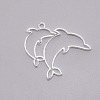 Alloy Open Back Bezel Pendants PALLOY-WH0077-21S-1