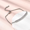 304 Stainless Steel Rhinestone Link Bracelets BJEW-P369-01P-3