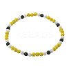 1Pc Polymer Clay Rhinestone Round Beaded Stretch Necklaces NJEW-SP0001-14L-1