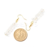Natural Quartz Chip Beaded Dangle Earrings EJEW-JE04788-03-4