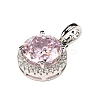 925 Sterling Silver Pave Cubic Zirconia Pendants STER-C015-01C-02-2