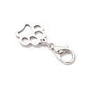 304 Stainless Steel Paw Print Pendant Decorations HJEW-JM03744-5
