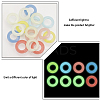 16Pcs 8 Colors Synthetic Luminous Stone Pendants G-CA0001-73-3