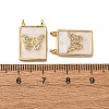 Brass Micro Pave Cubic Zirconia Pendants KK-D390-27G-05-3