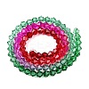 Gradient Color Baking Paint Glass Bead Strands X1-DGLA-A039-T4mm-A010-2