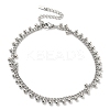 Non-Tarnish 304 Stainless Steel Round Ball Charms Link Chain Anklets LS-AJEW-G054-01P-1