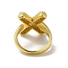 Letter Brass Micro Pave Clear Cubic Zirconia Open Cuff Ring for Women RJEW-N046-03X-G-3