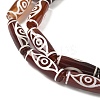 Rice Shape Tibetan Style dZi Beads Strands G-A269-A01-01-4