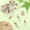 20Pcs 10 Styles Transparent Resin & Walnut Wood Pendants RESI-YW0001-30-6