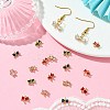 20Pcs Golden Plated Brass Pave Glass Connector Charms KK-CJ0002-28-6