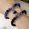 2Pcs Alloy Magnetic Heart Charm Bracelets FS-WGCA466-01-2