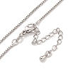 Brass Box Chain Necklaces for Women NJEW-G084-11P-2