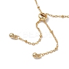 2Pcs 2 Colors 304 Stainless Steel Slider Bracelet Makings AJEW-JB01252-4
