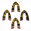 Opaque Resin & Walnut Wood Pendants RESI-N039-42-1