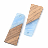 Opaque Resin & Walnut Wood Pendants X-RESI-S389-040A-C01-2