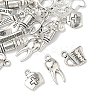 30Pcs 6 Styles Tibetan Style Alloy Pendants TIBEP-FP0001-18-1