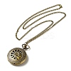 Alloy Glass Pendant Pocket Necklace WACH-S002-20AB-2