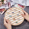 8-Slot Flat Round Bamboo Finger Ring Display Plates RDIS-WH0009-016A-3