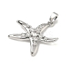 Brass Micro Pave Clear Cubic Zirconia Pendants KK-H254-12P-2